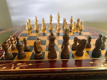 Schaakspel - Near mint snycerstwo Folding Board 1970-1990