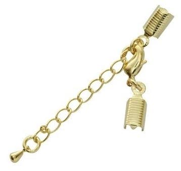 2 x Veterklem met sluiting incl. verlengketting 6x12mm sl..., Ophalen of Verzenden, Nieuw, Overige typen