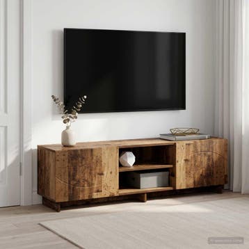 vidaXL TV-standaard 140 x 34,5 x 40 cm Oud hout Bewerkt hout, Huis en Inrichting, Kasten | Televisiemeubels, 100 tot 150 cm, Verzenden