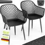 Tuinstoelen - Weerbestendig - Met armleuning - Set van 2 - Z, Verzenden, Zo goed als nieuw