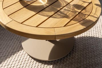Volta teak salontafel centrale poot latte 80 cm. Ø (H 30) 4, Ophalen of Verzenden, Nieuw