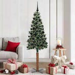 vidaXL Slanke Kerstboom Groen 180 cm PVC en massief, Diversen, Kerst, Verzenden, Nieuw