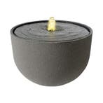Tuinfontein | Decoris | Rond | Ø 33 x 22.5 cm (Led, Grijs), Verzenden, Nieuw