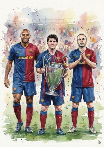 ANDSAL - Messi Henry Iniesta - FC Barcelona 2009 UEFA, Nieuw