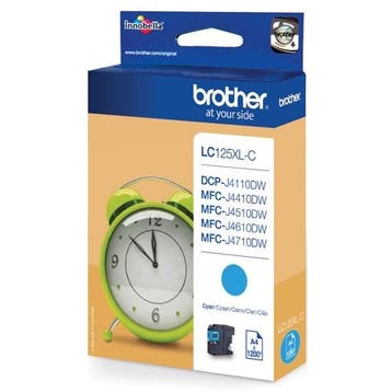 Brother LC-125XLC inktcartridge cyaan hoge capaciteit, Verzenden, Nieuw, Cartridge, Brother