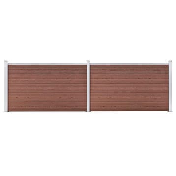 vidaXL Schutting 353x106 cm HKC bruin, Verzenden, Nieuw, Hout