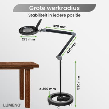 Loeplamp-152mm LENS-5 dioptrie-80LED-Statief, Ophalen of Verzenden, Nieuw, Loeplamp