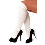 Overknee Tiroler dames sokken wit - Kousen, Verzenden, Nieuw