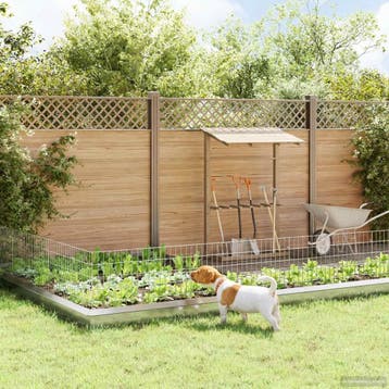 vidaXL Tuin omheining met palen 12 st 95 x 50 cm, Verzenden, Nieuw, IJzer