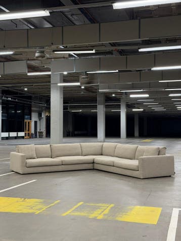 Linteloo Mauro | Beige Boucle | NIEUWSTAAT + Garantie, 300 cm of meer, Ophalen of Verzenden, Zo goed als nieuw, Bank Hoekbank Bankstel Bankje Loungebank Banken Chaise Lounge 