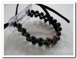 Corsage polscorsage-armband simply black smalle polsen 3-8, Ophalen of Verzenden, Nieuw