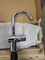 Wastafelkraan met beweegbare uitloopt chroom 28 x 14 cm, Ophalen of Verzenden, Nieuw, Chroom, Kraan