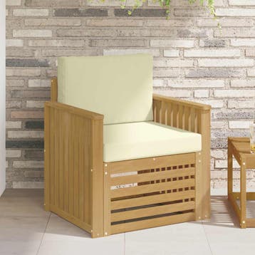 vidaXL Buiten bankenset Polyester Wit, Verzenden, Nieuw