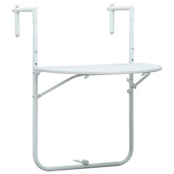 vidaXL Balkontafel hangend 60x64x83,5 cm rattan-look, Tuin en Terras, Tuintafels, Verzenden, Nieuw, Kunststof