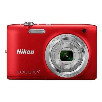 Nikon Coolpix S2900 Digitale Compact Camera - Rood, Verzenden, Zo goed als nieuw
