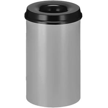 Afvalbak | Aluminium | Grijs/Zwart | 20L | Open | Vlamdovend, Verzenden, Nieuw in verpakking
