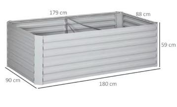 Stalen Plantenbak Verhoogd Bed 180x90x60cm Tuin en Balkon, Tuin en Terras, Bloembakken en Plantenbakken, Verzenden, Nieuw