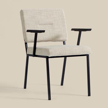 *WOONWINKEL* PEPP Interiors Soho Zand Eetkamerstoel Met Arml, Huis en Inrichting, Stoelen, Verzenden, Nieuw, Stof