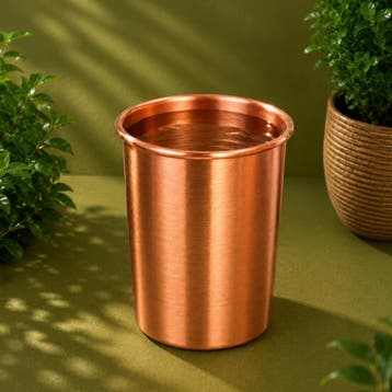 Puur koperen beker mat geborsteld – 300 ml/130 g (zware, Ophalen of Verzenden, Nieuw