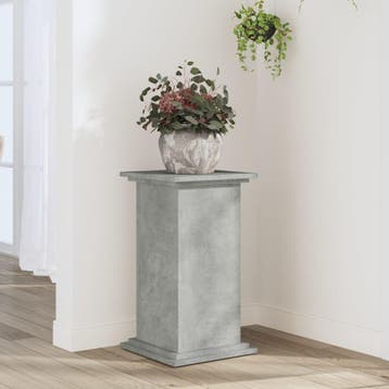 vidaXL Plantenstandaard 33x33x60 cm bewerkt hout betongrijs, Verzenden, Nieuw