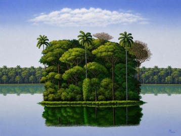 Reinier (XX) - Oasis Tropical: Palmas, Árboles y el Reflejo