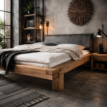 Van Schaik Linde Massief Eiken Balkenbed - 140 x 220, Nieuw