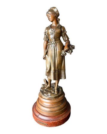 Franse kunstenaar - sculptuur, Hesitation - 42.5 cm -