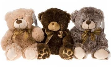 Beertje pluche Donkerbruin Sitting Bear 35 cm per stuk, Ophalen of Verzenden, Nieuw