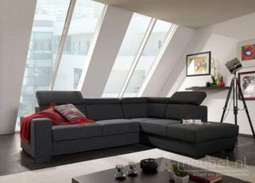 Hoekbank Raalte - hoekbanken - Antraciet, Nieuw, 150 cm of meer, Stof, 250 tot 300 cm
