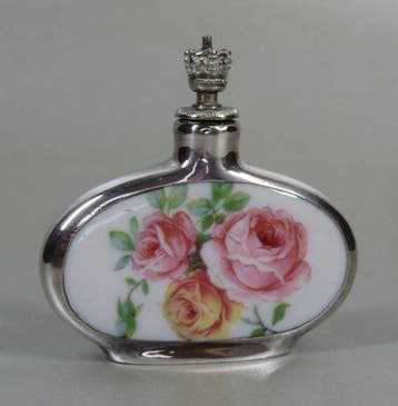 Parfumflesje (Crowntop) met bloemdecor - Parfumfles - .1000
