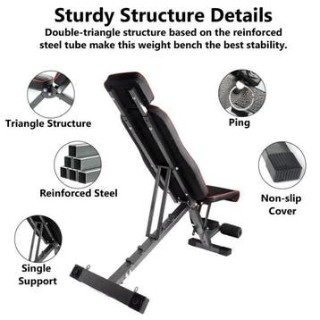 Multifunctionele Halterbank Opvouwbaar Full Body Fitness, Verzenden, Nieuw