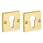 Set van twee PC-plaatjes Bauhaus messing gelakt, Verzenden, Nieuw