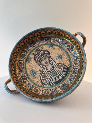 Kom - Vintage Gialletti Deruta Byzantine Mosaic Style