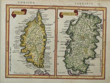 Europa - Korsika / Sardinië; Johannes Janssonius - Corsica /, Nieuw