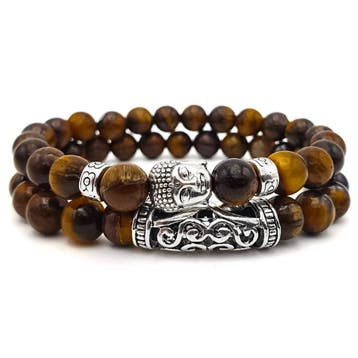 Fako Bijoux - Buddha Natuursteen Armbanden Set - Boeddha, Verzenden, Nieuw