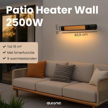 2dekans | Auronic Terrasverwarmer - Infrarood Verwarming -, Ophalen of Verzenden, Zo goed als nieuw