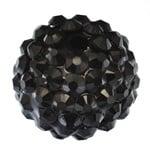 2 x Shamballa kraal 12 x 14 mm – zwart – rijggat ca. 2 m, Ophalen of Verzenden, Nieuw, Kraal
