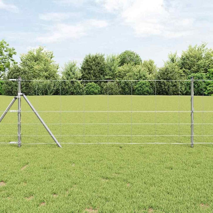 vidaXL Weidehekwerk Zilver, Tuin en Terras, Schuttingen, Nieuw, IJzer, Verzenden