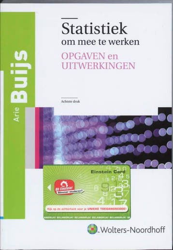 Statistiek om mee te werken deel Opgaven en ui 9789001710156, Boeken, Wetenschap, Verzenden, Zo goed als nieuw