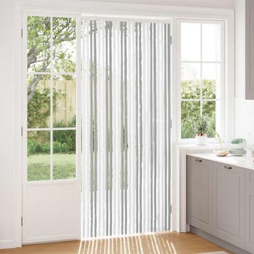 vidaXL Insecten Gordijn Chenille Lichtgrijs en wit. 100 x, Verzenden, Nieuw