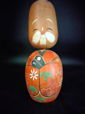 Beeldje, Oude vintage kokeshi /Shinsetsuna rjin