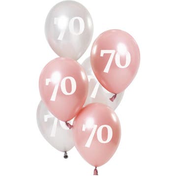 Ballonnen 70 Jaar Glossy Pink (6st), Kleding | Dames, Ophalen of Verzenden, Nieuw