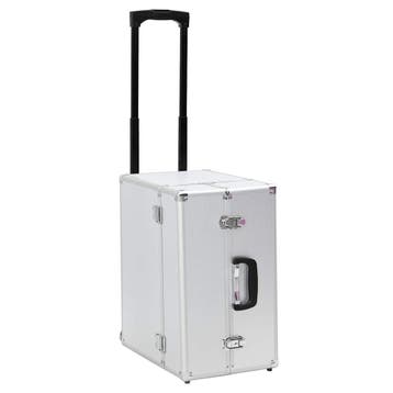vidaXL Pilotentrolley 47x39x27 cm aluminium zilverkleurig, Sieraden, Tassen en Uiterlijk, Verzenden, Nieuw, Zilver