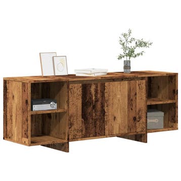 vidaXL Tv-meubel 130x35x50 cm bewerkt hout oud houtkleurig, 100 tot 150 cm, Verzenden, Nieuw, Minder dan 100 cm