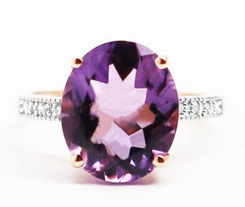 Zonder minimumprijs - Ring - 14 karaat Geel goud Quartz -, Nieuw