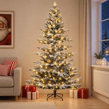 vidaXL Kunstmatige Inklapbare Kerstboom 210 cm 300 LEDs, Verzenden, Nieuw
