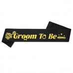 Sjerp Groom to Be wit met zwarte letters, Verzenden, Nieuw, Feestartikel, Geboorte of Huwelijk
