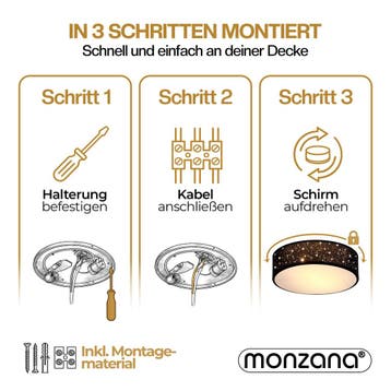 Plafondlamp Zwart Stof ø38cm (Lampen, Interieur), Verzenden, Nieuw