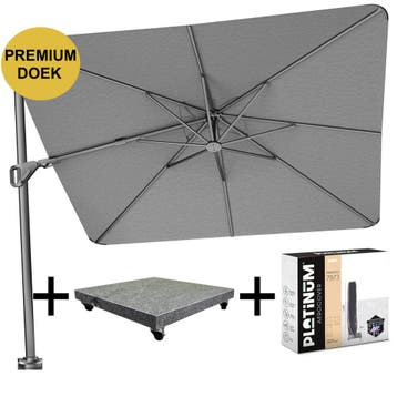 Nexus T2 premium zweefparasol 300x300 cm Manhattan met, Ophalen of Verzenden, Nieuw