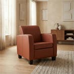 Leren fauteuil Joy - Toledo Terra (donkercognac) - Poten, Huis en Inrichting, Fauteuils, Nieuw, Ophalen of Verzenden, Eigentijds, Klassiek, Modern
